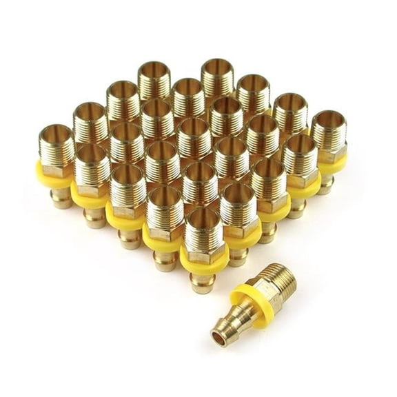 Primefit HRK38HP14M 0.37 in. Hybrid Hose End 0.25 in. Male NPT