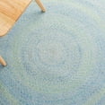 thumbnail image 6 of SAFAVIEH Braided Lyla Solid Polyester Reversible Area Rug, Green/Blue, 4' x 4' Round, 6 of 11