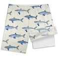 thumbnail image 4 of MEZZALL Boys Shark Printed Swimming Shorts With Lace Up High Waisted Loose Casual Swim Trunks Summer Beach Vacation Pool 5-6 Years Soft Baby Wear, 4 of 5