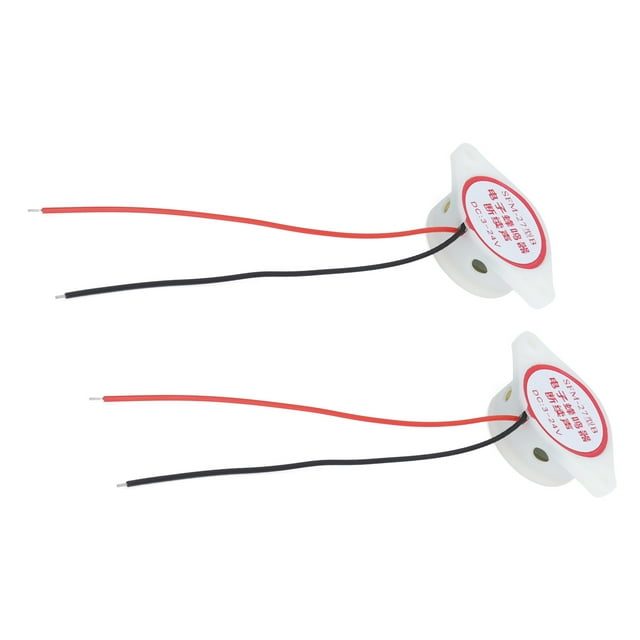 Active Buzzer, DC 3-24V 5Pcs Beep Alarm Piezo SFM-27B ABS For Signal Alarming White
