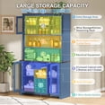 thumbnail image 5 of CQSXDA 70.9" Kitchen Pantry Storage Cabinet in  Wood Finish with LED Outlets for Dining Room Organization, 5 of 9