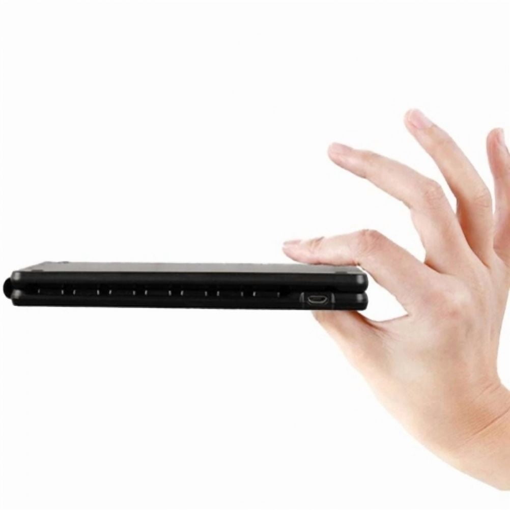 Folding Wireless Keyboard for iPhone 15/Pro/Max/Plus - Bluetooth Rechargeable Portable Compact for iPhone 15/Pro/Max/Plus