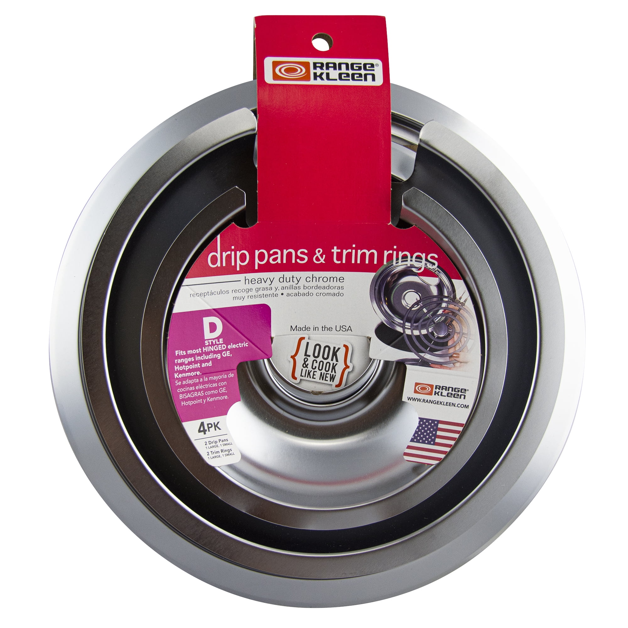 Range Kleen Drip Pan & Trim Ring Chrome 1 Sm/6