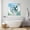 Blue White, variant on Canvas Print Wall Art Oil Paintings Coastal Ocean Whale Fish Picture Prints Artwork for Living Room Kitchen Bathroom Bedroom