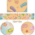thumbnail image 2 of Summer Beach Table Runner Flip Flops Seaside Themed Birthday Seasonal Holiday Party Kitchen Dinning Room Home Decoration (13.8" x 71"), 2 of 5