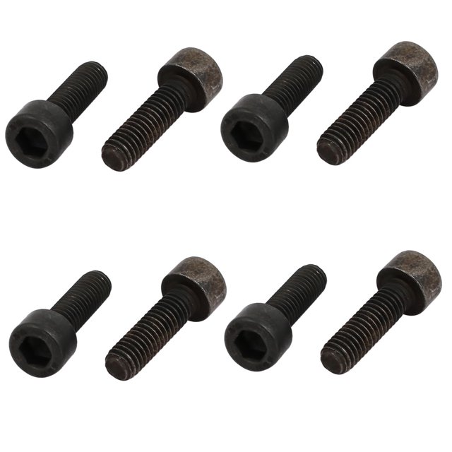 8.8 Grado M6x20mm Tornillo de Cabeza Hexagonal con Rosca Completa, Rosca a la Izquierda, 8 piezas