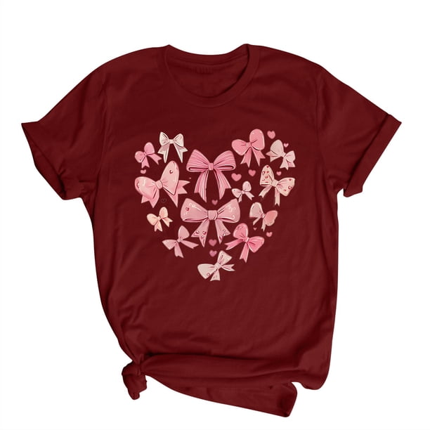 Blusas de Manga Corta para las Mujeres Divertida Impresión Cuello Redondo Camiseta Vintage, Blusas de Primavera para las Mujeres