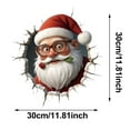thumbnail image 3 of Oliegs Heated Blanket Wall Sticker Large Size Removable Wall Sticker Easy To Tear And Paste Leaving No 3D Santa Wall Sticker Suitable For Window And Refrigerator Chocolate, 3 of 5