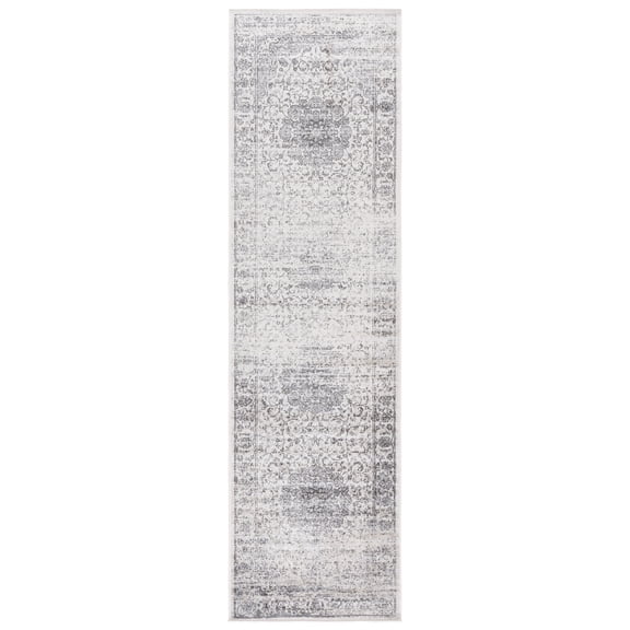 SAFAVIEH Atlas Coreen Oriental Runner Rug, Ivory/Grey, 2'2" x 8'