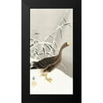 thumbnail image 2 of Koson, Ohara 9x14 Black Modern Framed Museum Art Print Titled - White-fronted goose in the snow, 2 of 5