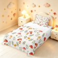 thumbnail image 5 of Homewish Watercolor Plant Mushrooms Twin Sheets,Botanical Fungi Bedding,White Red,3pcs,1 Flat Sheet,1 Fitted Sheet and 1 Pillowcase, 5 of 6