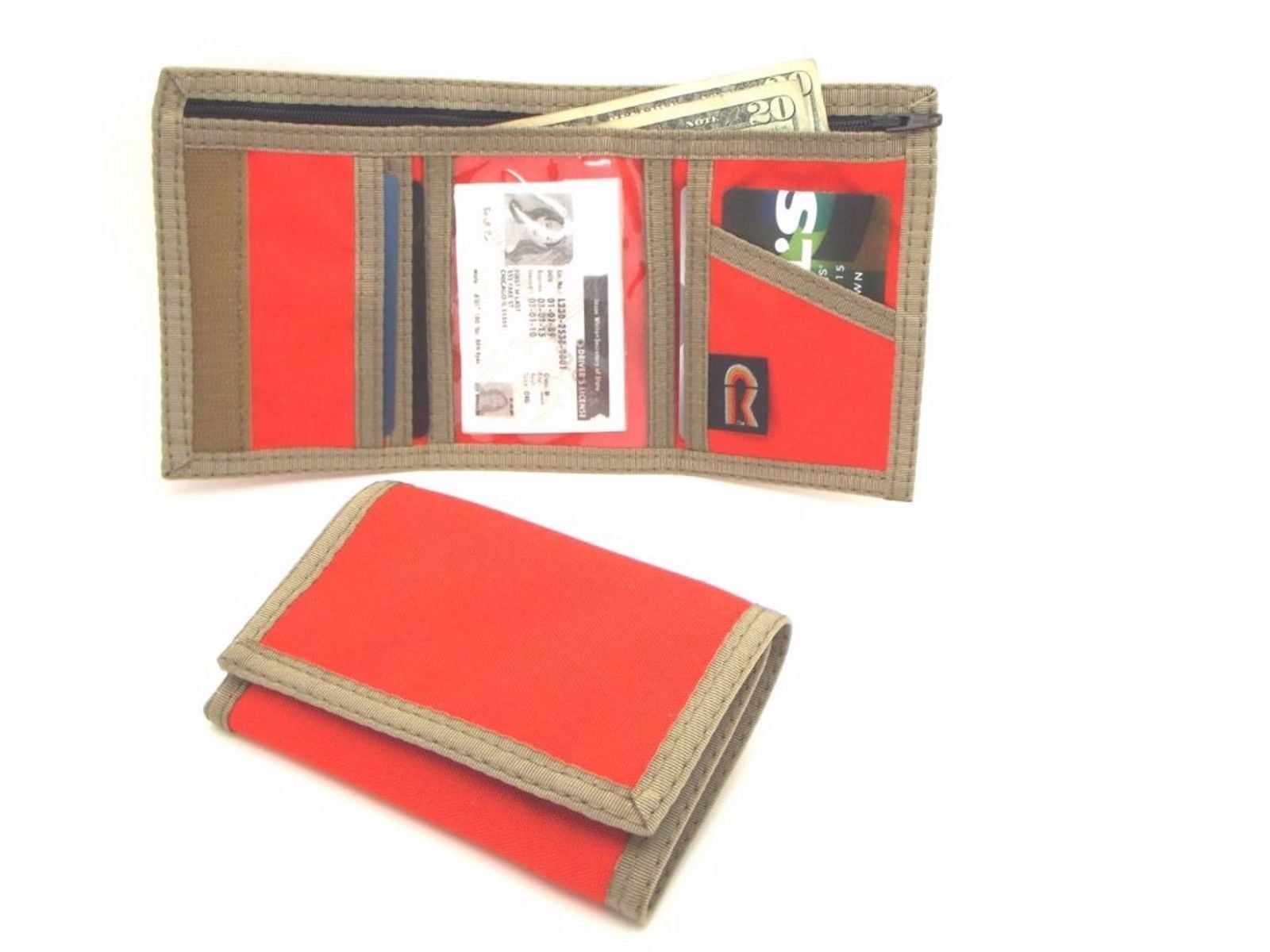 Made in USA Rainbow of California ID Trifold RFID-Blocking Panel Mens Wallet