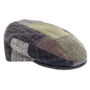 Mucros Weavers 100% Wool Tweed Irish Patchwork Flat Cap Made in Ireland
