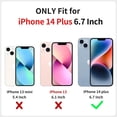 thumbnail image 2 of for iPhone 14 Plus Case 6.7 Inch Cute Phone Case Floral Rose Aesthetic Flower Clear Case for Women Girls Slim Pattern Anti-Yellow Shockproof Protective TPU Bumper Case, White, 2 of 13