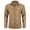 Khaki, variant on AZoiNM Men's Print Patchwork Casual Shirt Slim Fit Long Sleeve No Pocket