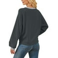 thumbnail image 5 of Women's Oversized Sweatshirts Long Sleeve Stand Collar Pullover 2025 Fall Trendy Clothes, 5 of 7