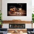 thumbnail image 6 of HFDF Large Wine Wall Art for Bar Wall Decor Still Life Canvas Prints Picture Retro Whisky Painting Rustic Bar Bourbon Goblet Poster Modern for Pub Restaurant Dining Room Decoration 24x16inch Framed, 6 of 6