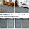 thumbnail image 5 of Scalloped Washable Area Rug 8 x 10 Rug for Living Room Modern Grey Rug Non Slip Throw Rugs Distressed Large Bedroom Area Rug Stain Resistant Carpet for Dining Room Nursery 8'x10' Gray, 5 of 9