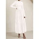 thumbnail image 3 of Vestido PRETTYGARDEN Otoño 2025 Blanco Maxi de Manga Larga XL, 3 of 5