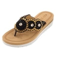 thumbnail image 2 of Mujeres señoras cadena cuenta plana Flip-Flop playa zapatos casuales verano Wmkox8yii hj789, 2 of 3