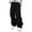 Black, variant on Mens Jeans Bootcut Cargo Pants for Men Elastic Waist Solid Color Comfy Lounge Casual Soft Multiple Pockets Outdoor Straight Type Fitness Fashion Fall Spring Trousers Full Length Pants