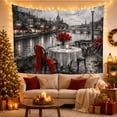 thumbnail image 3 of Table for Two Beside River with Roses and Candles, Romantic Digital Art for Couples, Date Night Decor, Anniversary Gift, Tapestry Wall Hanging for Bedroom and Den, 3 of 7