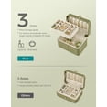 thumbnail image 4 of Joyero SONGMICS Travel de 2 capas, color verde laurel, UJBC166C02, 4 of 8