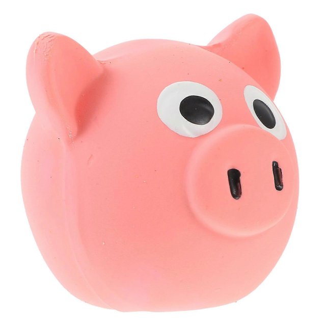 Cartoon Pig Head Chewing Toy Dog Chew Toy Squeaky Dog Toy Puppy Chew Toy Pet Toy