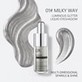 thumbnail image 3 of QIC Milky Way Liquid Eyeshadow, Shimmer Glitter Liquid Eye Shadow, Long-Lasting Waterproof Sparkle Eye Makeup, Silver Highlighter Eyeshadow for Daily & Party, 5ml, 3 of 8
