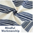 thumbnail image 4 of DriftAway Farmhouse Vertical Striped Linen Blend Textured Light Filtering Semi Sheer Curtains for Living Room Bedroom 108 Inches Long Drapes 2 Panels Broad Striped Linen Dark Blue, 4 of 8