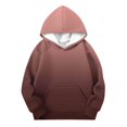 thumbnail image 5 of Resicozy Hoodies For Teen Girls Long Sleeve Gradient Color Cute Hoodie with Pocket Lightweight Y2k Comfy Oversized Hooded Sweatshirt 3-15 Years Dark Gray 170, 5 of 6