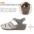 thumbnail image 5 of Ruiatoo Wedge Sandals for Women Closed Toe Comfortable with Massage Function Outdoor Platform Sandals (C801-2, Grey 41), 5 of 5
