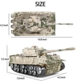 thumbnail image 3 of RC Tank Car with Realistic Sounds and Lights, RC Army Tank Military Car Toys for Kids Boys Girls, 3 of 5
