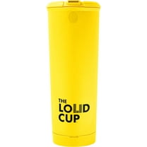 The LoudCup 20 oz Tumbler with Integrated Stadium Horn (Canary Yellow) - Worlds Loudest Cup for Noisy Fans & Game Day