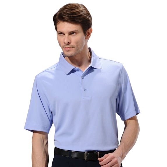 Monterey Club Men's Vertical Texture Solid Golf Polo Shirt #1092