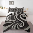 thumbnail image 2 of Feelyou Grey Abstract Ombre Queen Comforter Set, Square Circle Geometric Bedding Sets, Teen Kid Child Adult Bedding Comforter Set, Luxury Bedroom Decor, 3pcs, 2 of 8
