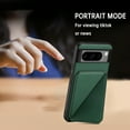 thumbnail image 5 of Case Compatible with Google Pixel 7A, Wallet Case with Hidden Card Holder, withKickstand Card Slots Classic PU Cowhide Leather Cover for Men Women Girls for Google Pixel 7A, Green, 5 of 5