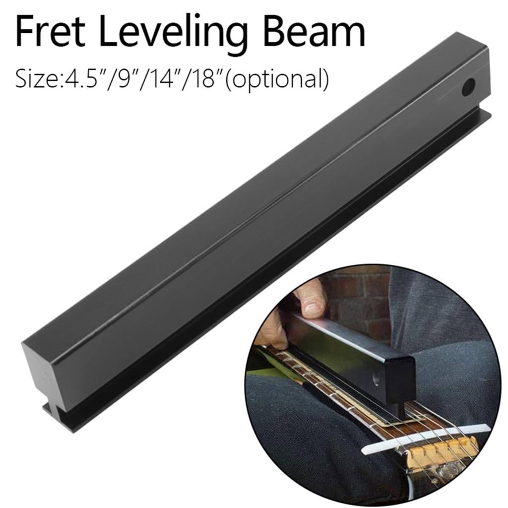 Yihuala Guitar Fret Leveler Fret Sanding Leveling Beam File Luthier Tool for Guitar & Bass Aluminum Understring Leveler