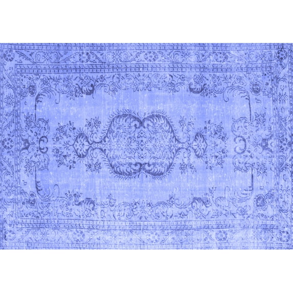 Ahgly Company Indoor Rectangle Persian Blue Bohemian Area Rugs, 6' x 9'