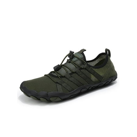 

Eloshman Unisex Beach Shoe Athletic Aqua Socks Swimming Water Shoes Boating Comfort Surfing Flats Lightweight Barefoot Army Green 5