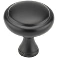 thumbnail image 1 of Bouton de Cabinet Traditionnel 1-1/4 Pouces - Noir Mat, 1 of 2