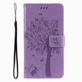 thumbnail image 1 of Wallet Case For Huawei P Smart 2018 2019 2020 2021 P8 P9 P20 P30 P40 Lite Pro 2017 Cute Cat Tree Card Slots Protect Cover D06F Light Purple For P9 Lite 2016, 1 of 6