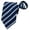 23-BlueWhiteStripe, variant on Classic Men's Blue White Check Tie Formal Woven Jacquard Plaid Necktie