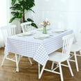 thumbnail image 2 of Romanstile Rectangle Tablecloth Vinyl Tablecloths Waterproof Stain Resistant PVC Table Cover for Dining,Picnic,Outdoor 54 x 78inch White Black Large Plaid, 2 of 8