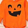 thumbnail image 6 of Generic Pumpkin Halloween Boys Baby Romper Outfits Girls Bodysuit Boys Romper&Jumpsuit Autumn Winter Clothes for Christmas Holiday Party Halloween（9-12 Months Orange）, 6 of 9