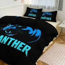 Panther Duvet Cover King&Queen Size Soft 3 Pieces Set 1 Duvet Cover and 2 Pillow Shams with Zipper Closure 102"x90"