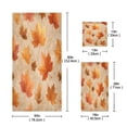 thumbnail image 3 of 3 Piece Bath Towels Set Bath Towel, Hand Towel and Face Towel for Bathroom, Gym, Hotel Orange Autumn Leaves Pattern, 3 of 8