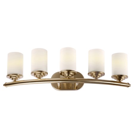 

Forte Lighting 5105-05 Ames 5 Light 29 Wide Bathroom Vanity Light - Gold
