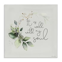 Stupell Industries Well With My Soul Religious Painting Gallery Wrapped Canvas Art Print Wall Art, 30 x 30