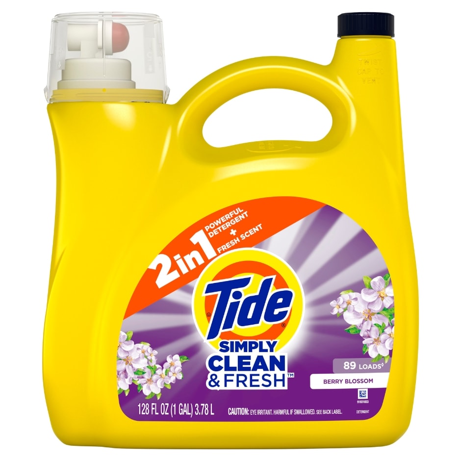 Tide Simply Clean & Fresh Berry Blossom Liquid Laundry Detergent (Pack 3) - 267 Loads, 384fl